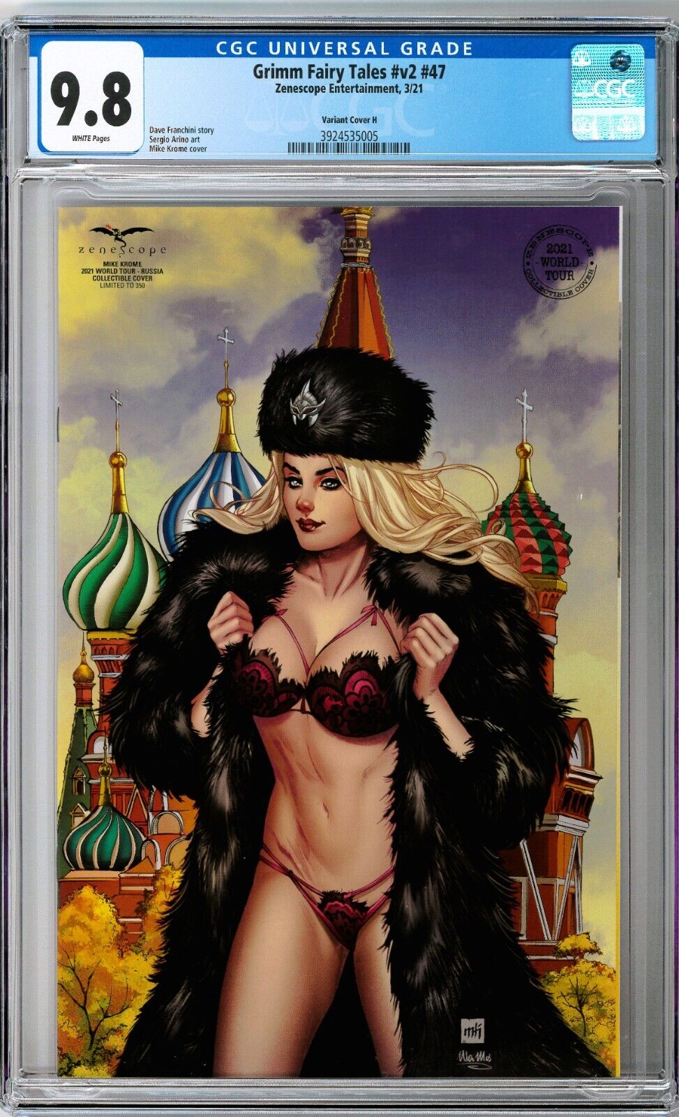Grimm Fairy Tales v2 #47 CGC 9.8 (Mar 2021, Zenescope) Mike Krome Russia Cover H