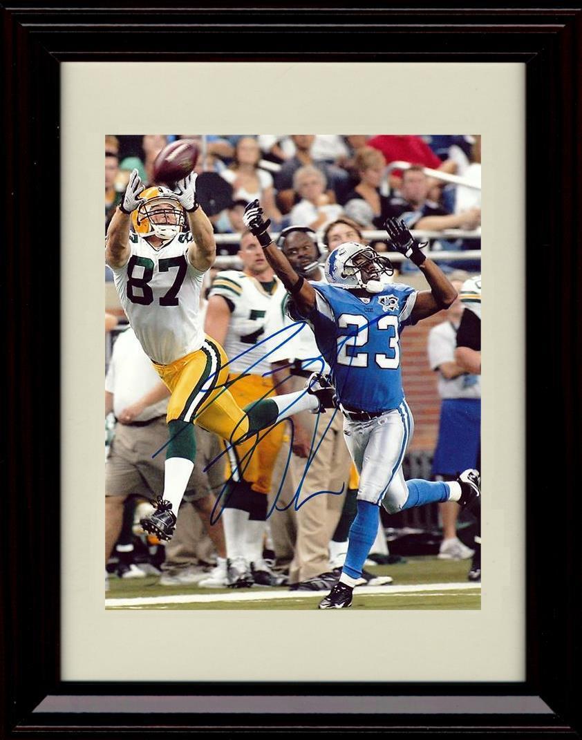 16x20 Framed Jordy Nelson - Green Bay Packers Autograph Promo Print - Leaping