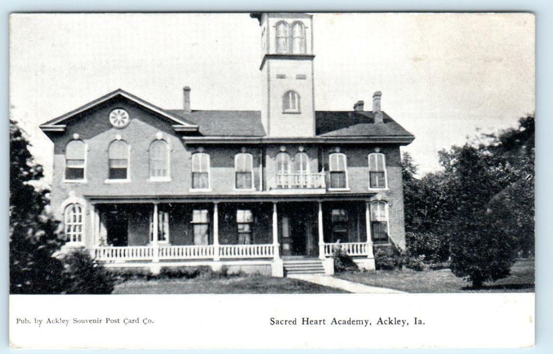 ACKLEY, Iowa IA ~ SACRED HEART ACADEMY Franklin/Hardin Counties c1910s Postcard