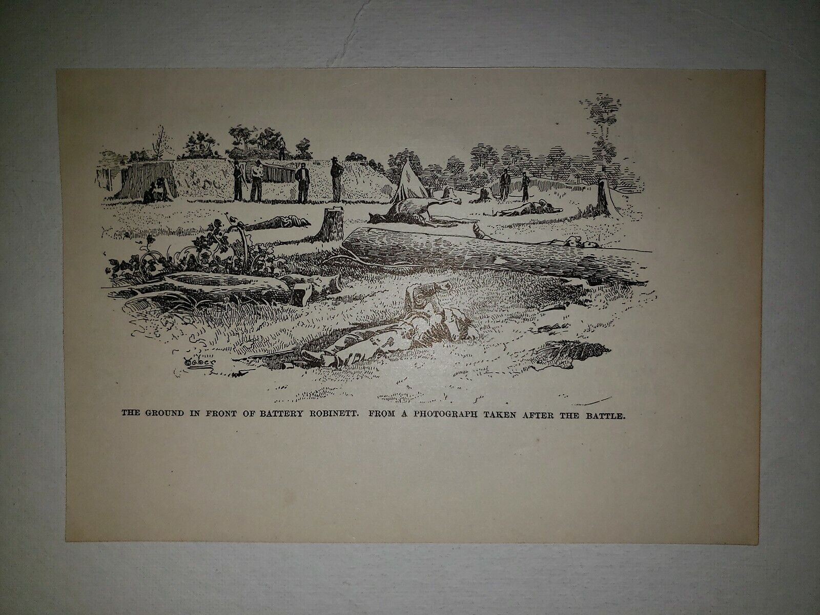 Battery Robinett Fort Ground in Front 1888 Civil War Print