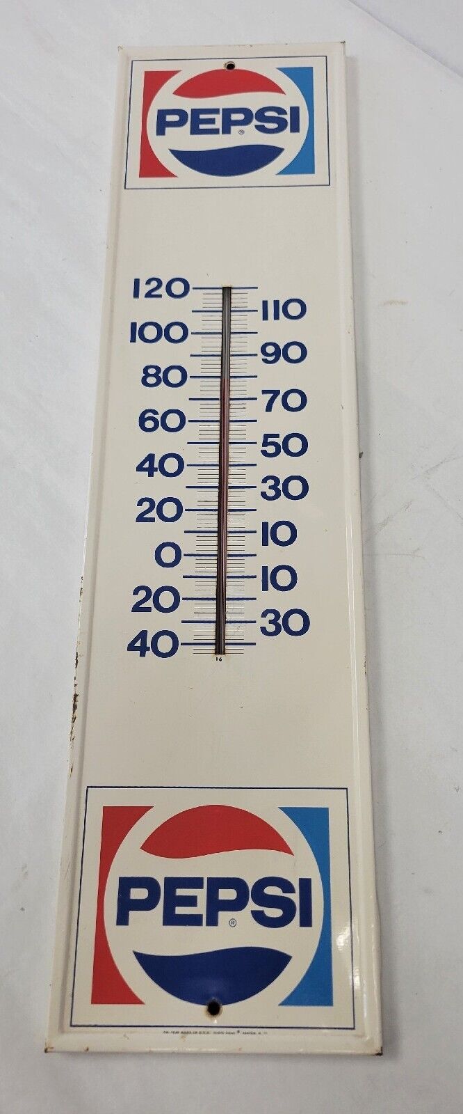Vintage 1971 Pepsi Thermometer Scioto Signs