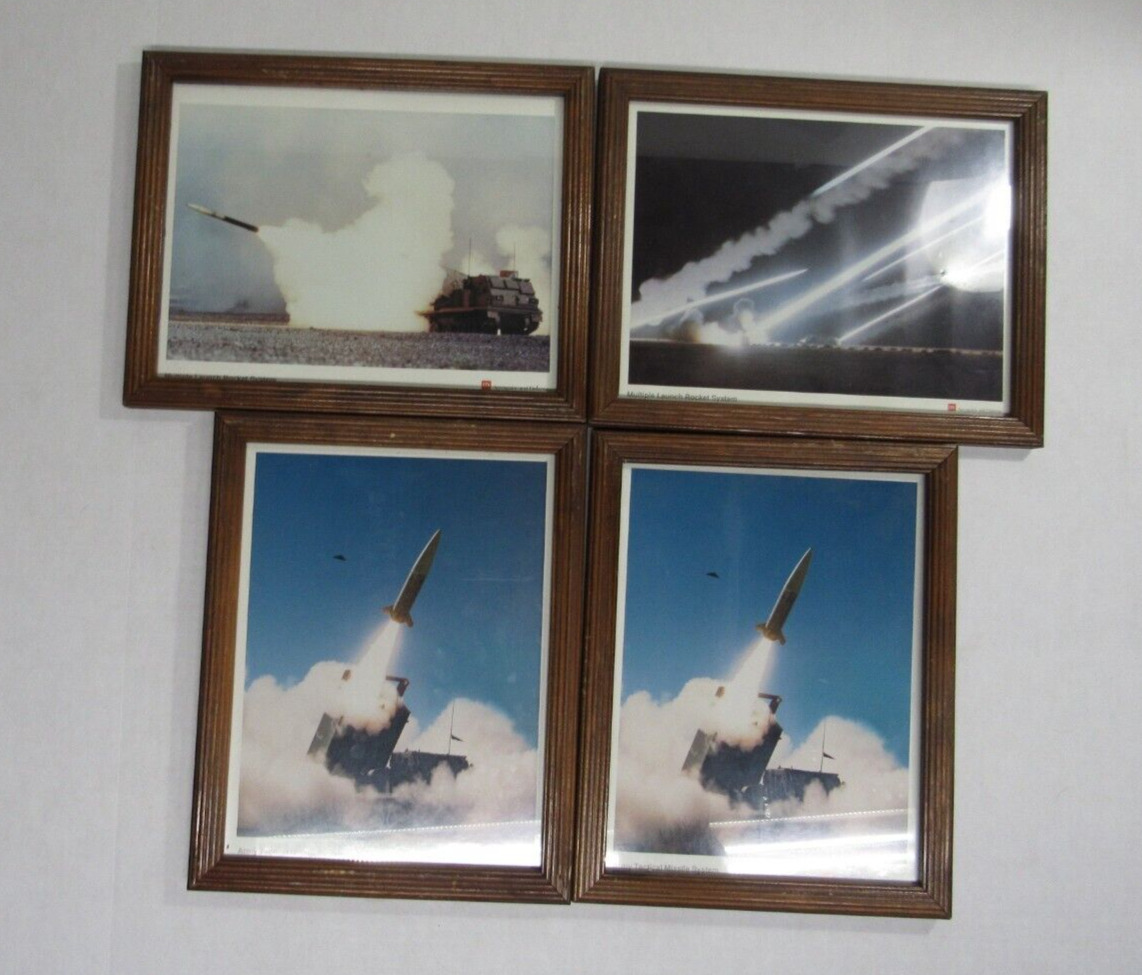 4 VTG LTV Aerospace & Defense framed photos multiple launch rocket system Army