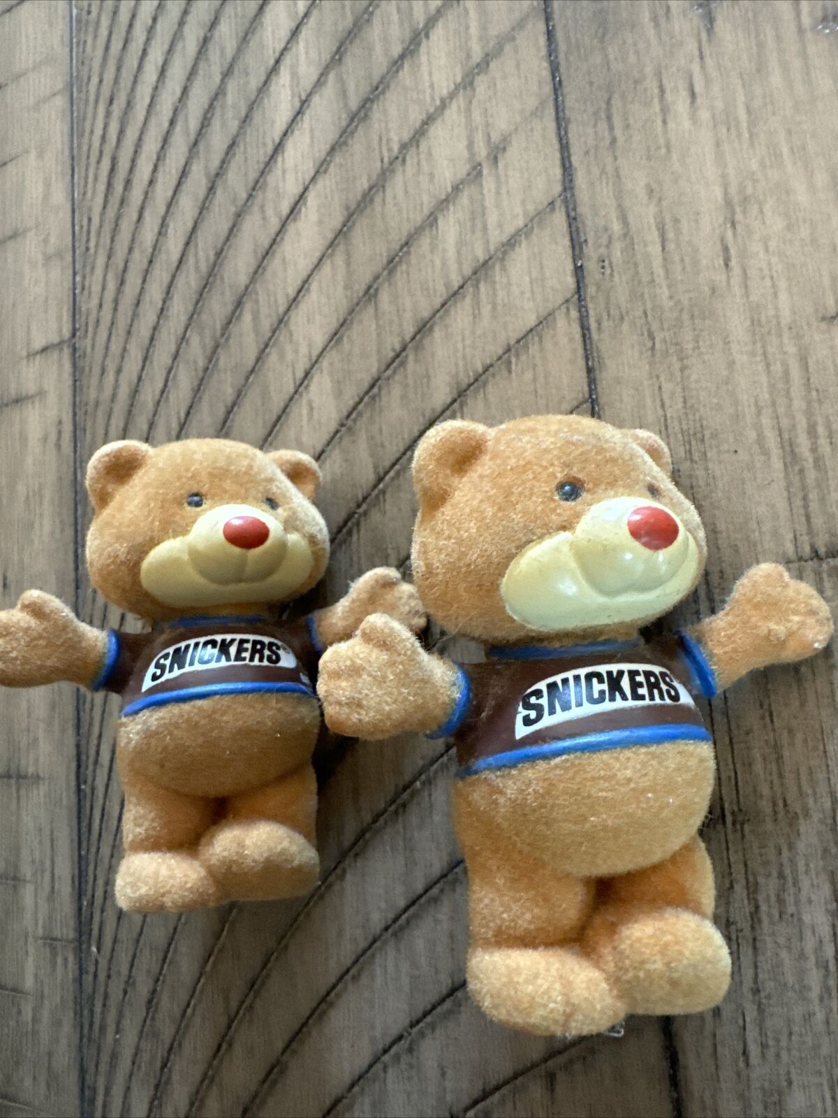 Lot Of 2 Snickers 1987 Bear Figurine with Arms Opened Vintage  Chocolate Chums