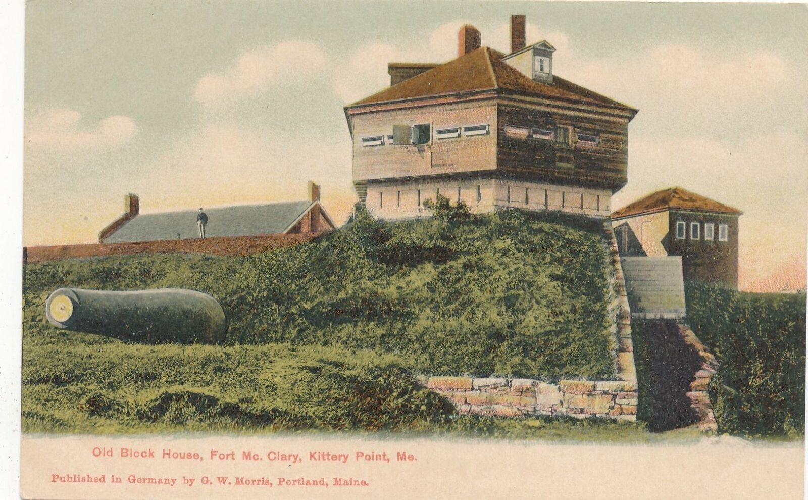 KITTERY POINT ME - Fort McClary Old Block House Postcard - udb (pre 1908)