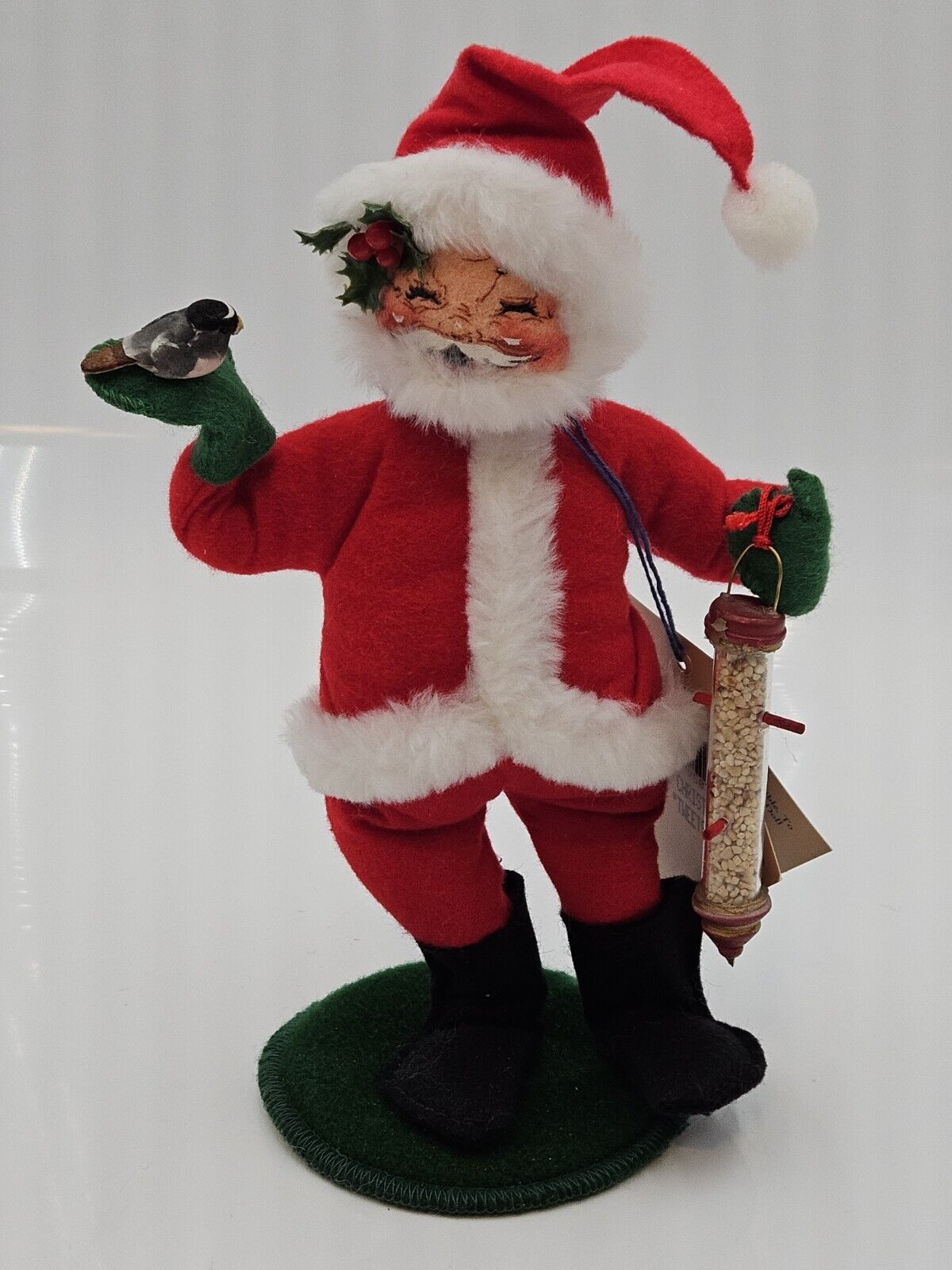 Vintage Annalee Christmas Tweets Santa With Birdfeeder Bird W/tags 9\