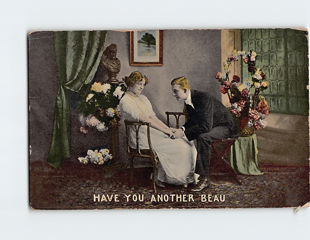 Postcard Have You Another Beau with Lovers Picture