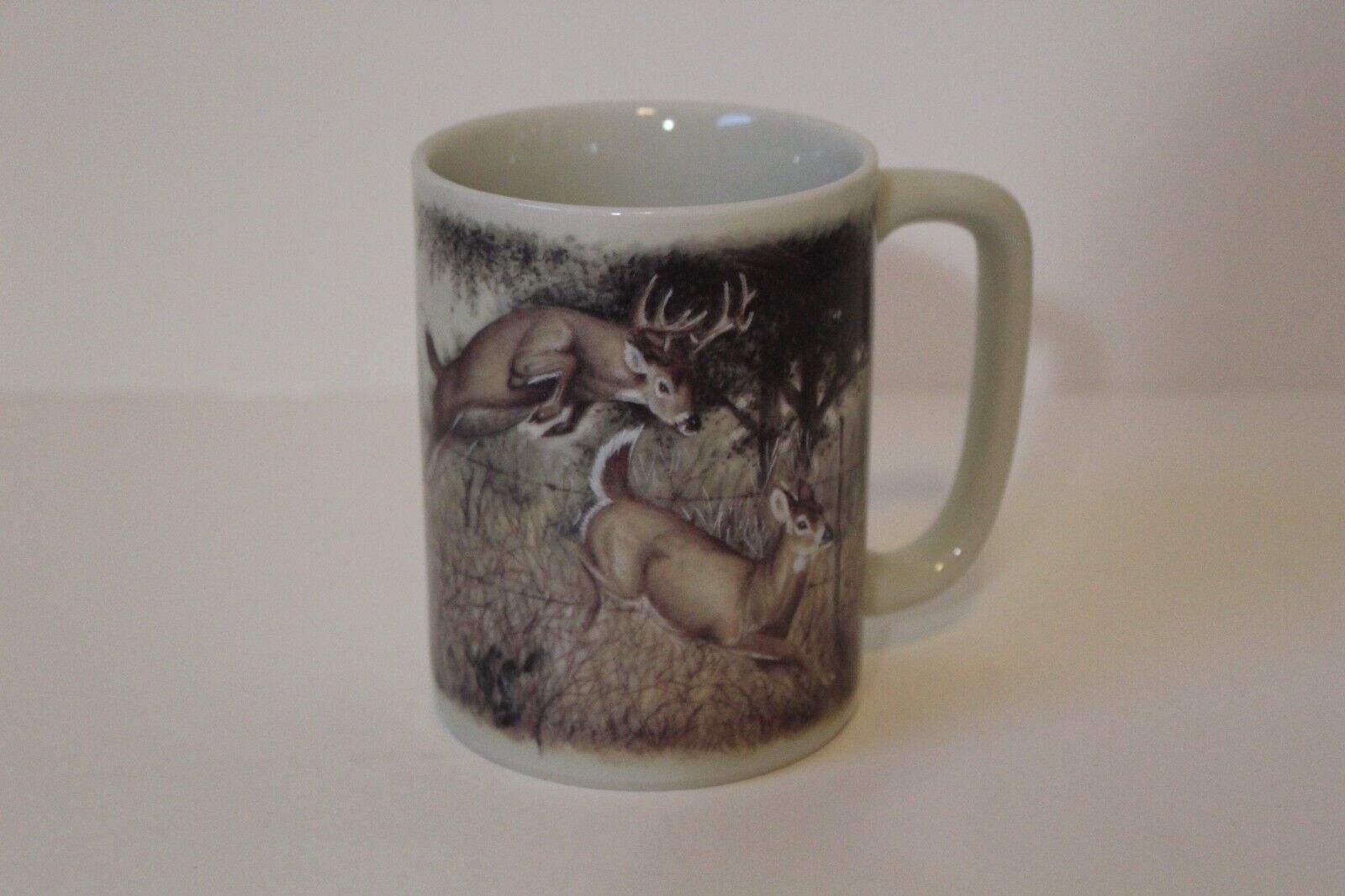 Vintage Otagiri Deer Scene 10 oz Ceramic Coffee Mug