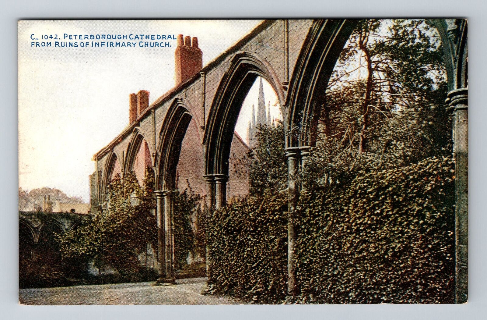 Peterborough-England, Peterborough Cathedral, Vintage Postcard
