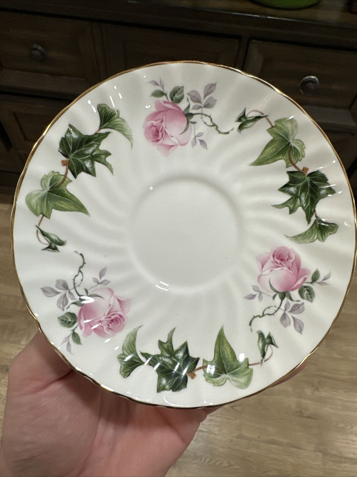 Allyn Nelson Rose And Ivy Saucer 