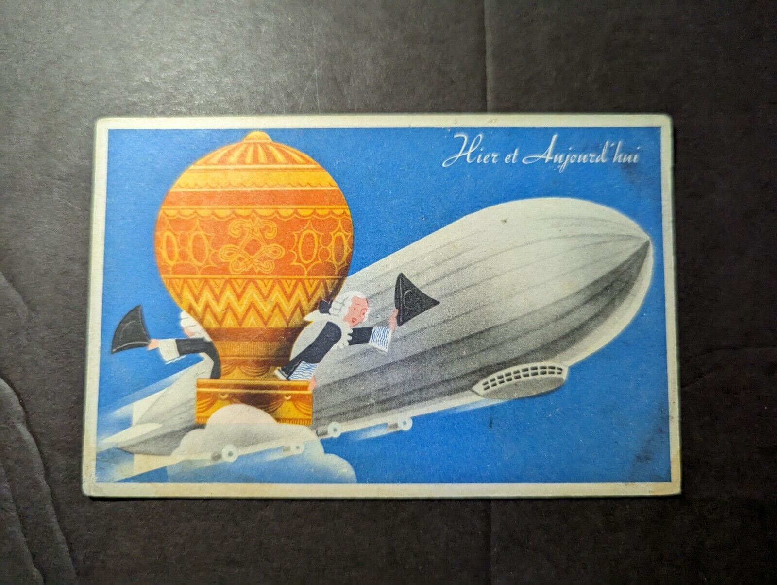 Mint France Zeppelin Balloon Postcard Yesterday and Today Balloons