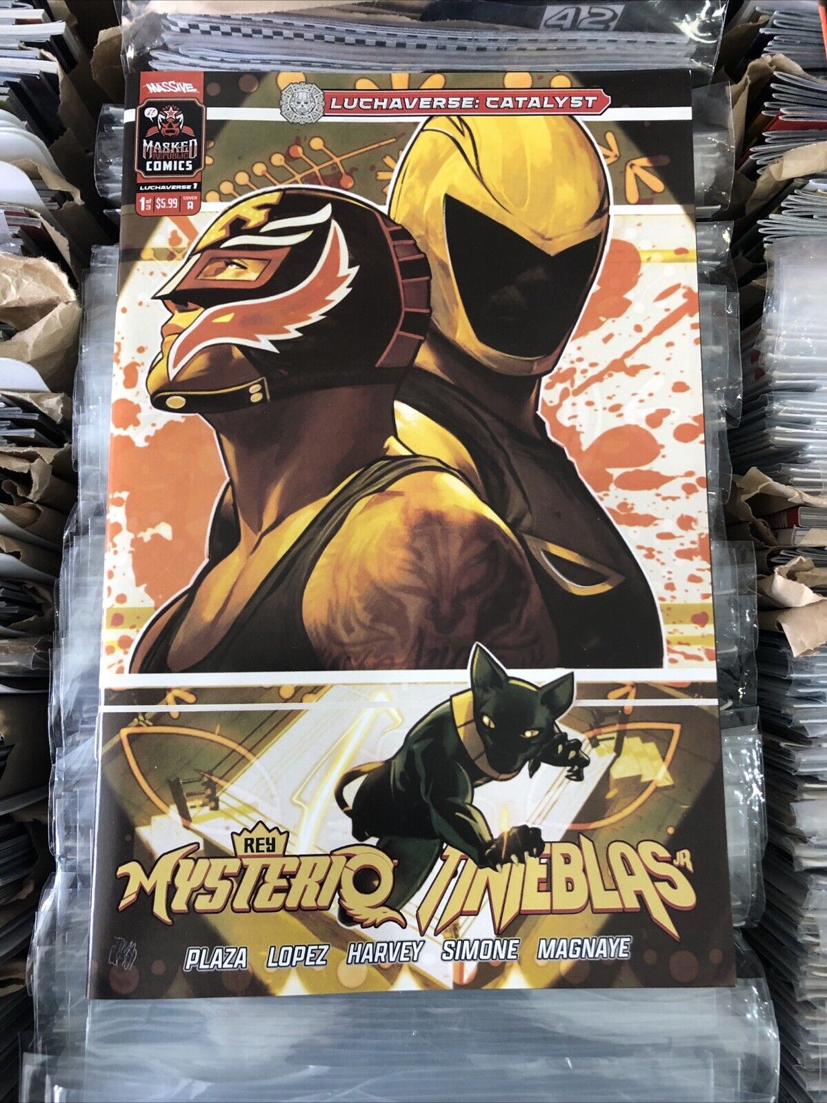 Luchaverse #1 Catalyst Cover A Tomaselli (Mature) Rey Mysterio