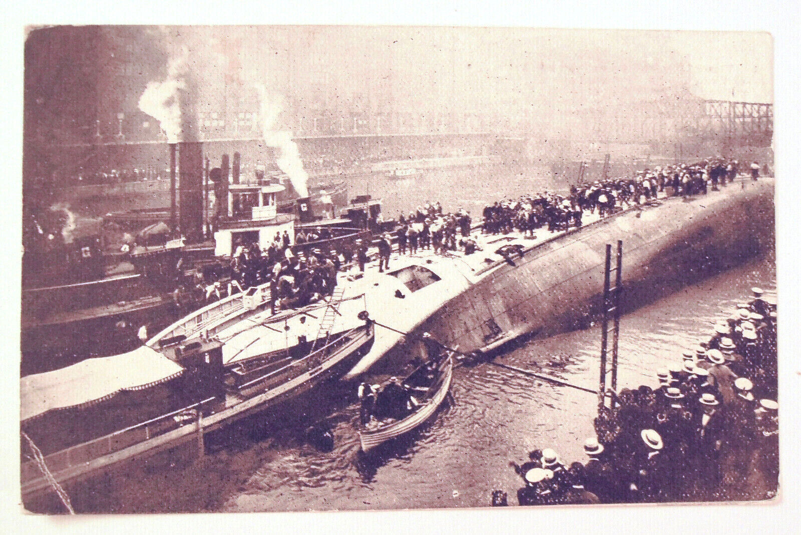 Eastland Ship Wreck Disaster Chicago Illinois Vintage Postcard 1910s Unposted   