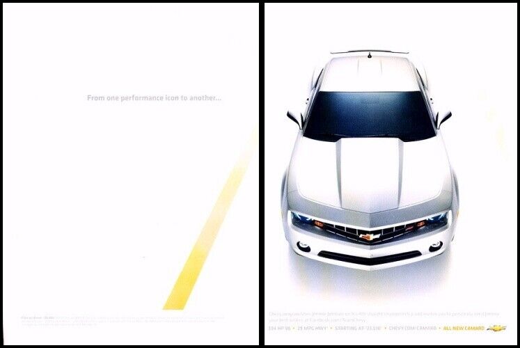 2010 Chevrolet Camaro Original 2-page Advertisement Print Car Art Ad J831