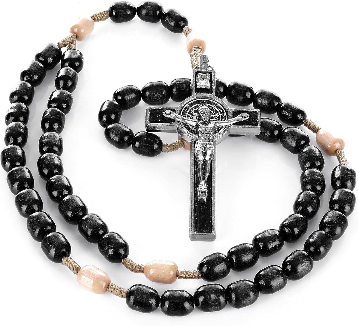 Italian Rosary Blessed by Pope Francis Vatican Rome Holy Father Medal Cross Sain