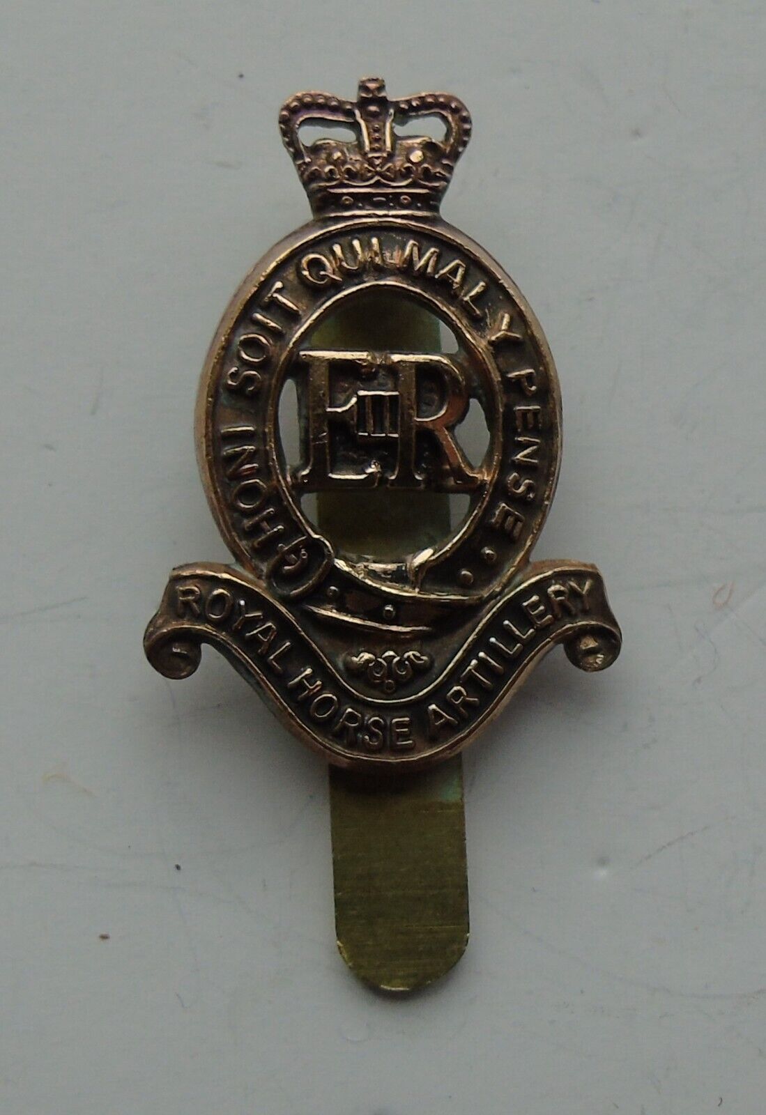 British Army Royal Horse Artillery Brass Cap Badge