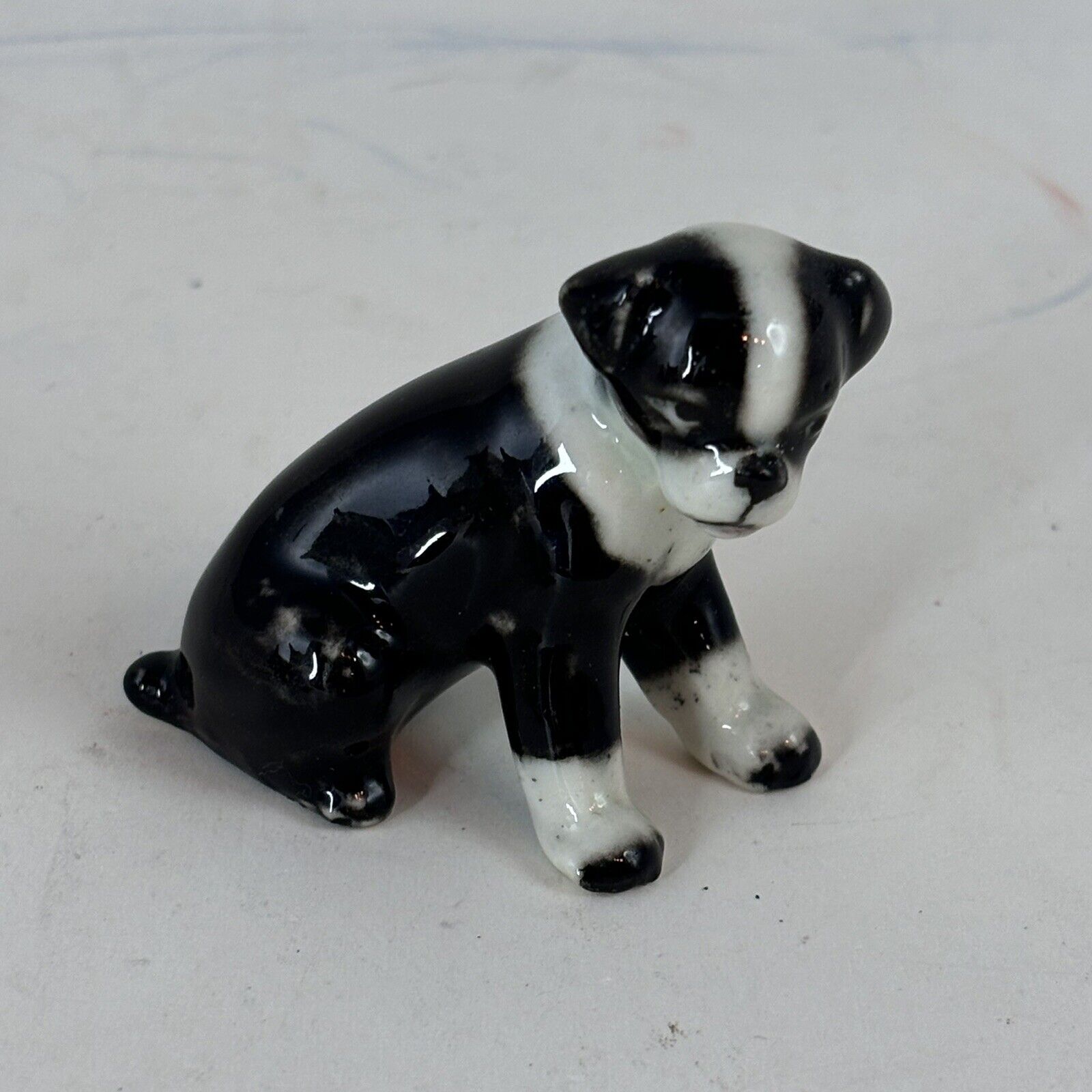 Vintage Japan Porcelain Bulldog figurine.  japan Label.