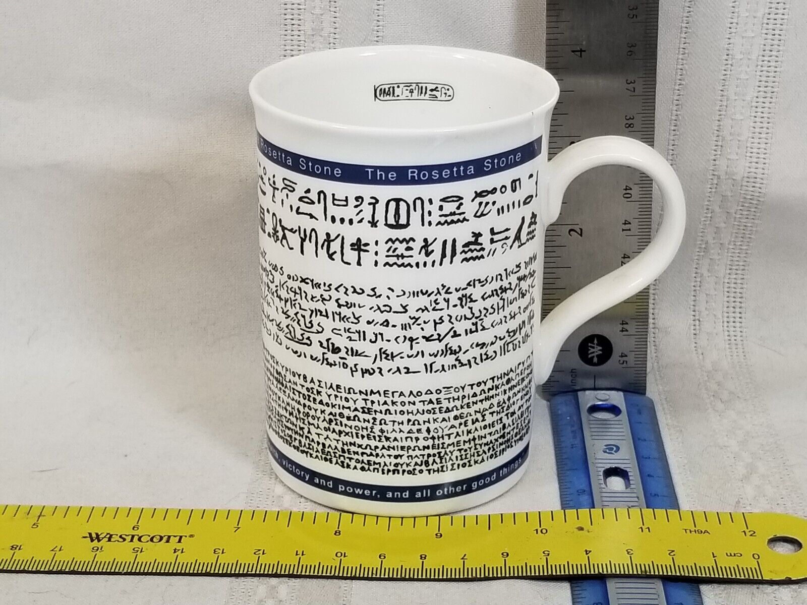 British Museum Rosetta Stone Hieroglyphics Ceramic Souvenir Coffee Mug Cup