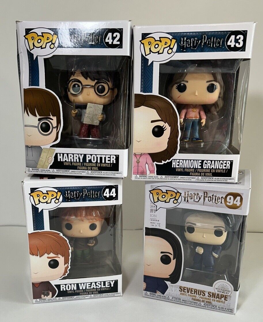 4 Funko Pop Lot- Harry Potter Ron Weasley Hermione Granger Snape 42 43 44 94