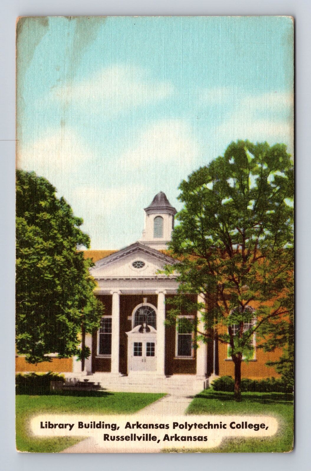 Russellville AR-Arkansas, Arkansas Polytechnic College Library, Vintage Postcard