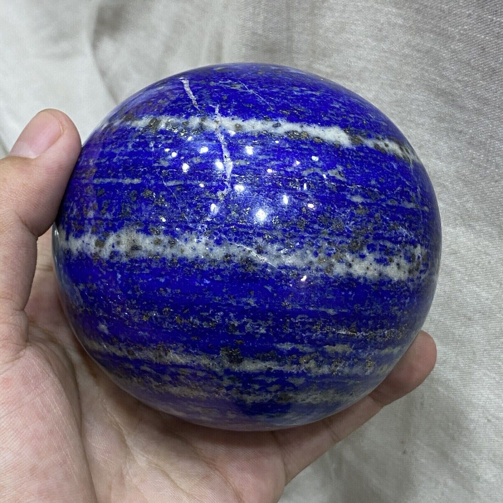 Big Lapis Lazuli Stone Sphere Healing Crystal Natural Stone Ball Reiki Gem DECOR