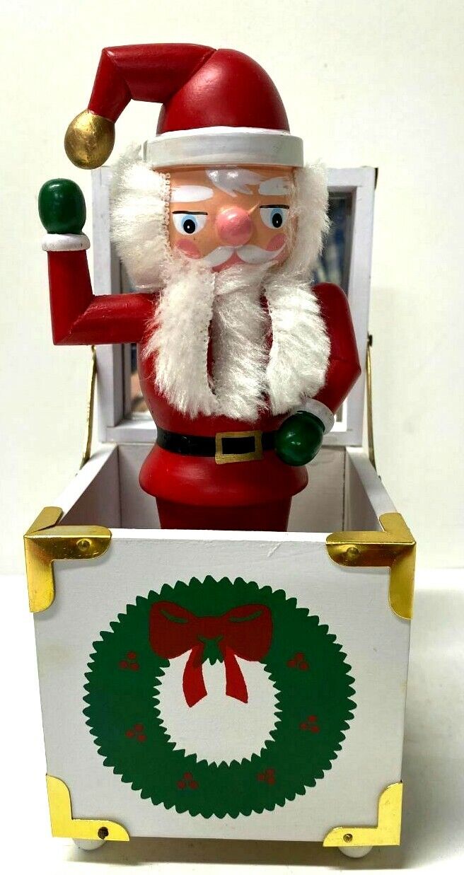 1984 Schmid Santa Musical Box Christmas Collectables New