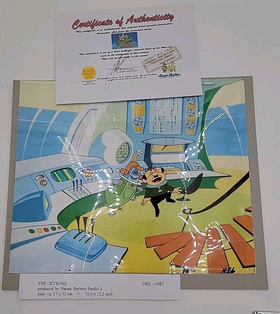 Jetsons Animation Cell Original One Of A Kind AIA COA Mr Spacely 1962-1987 Rare