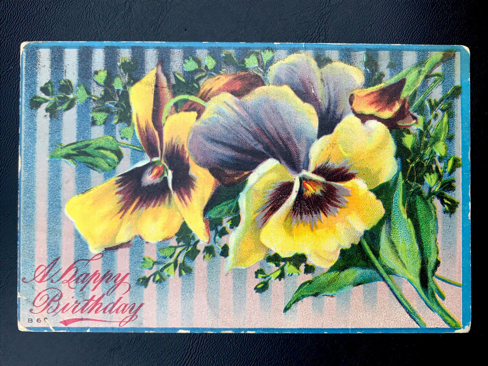 Floral Flower Vintage Postcard Happy Birthday