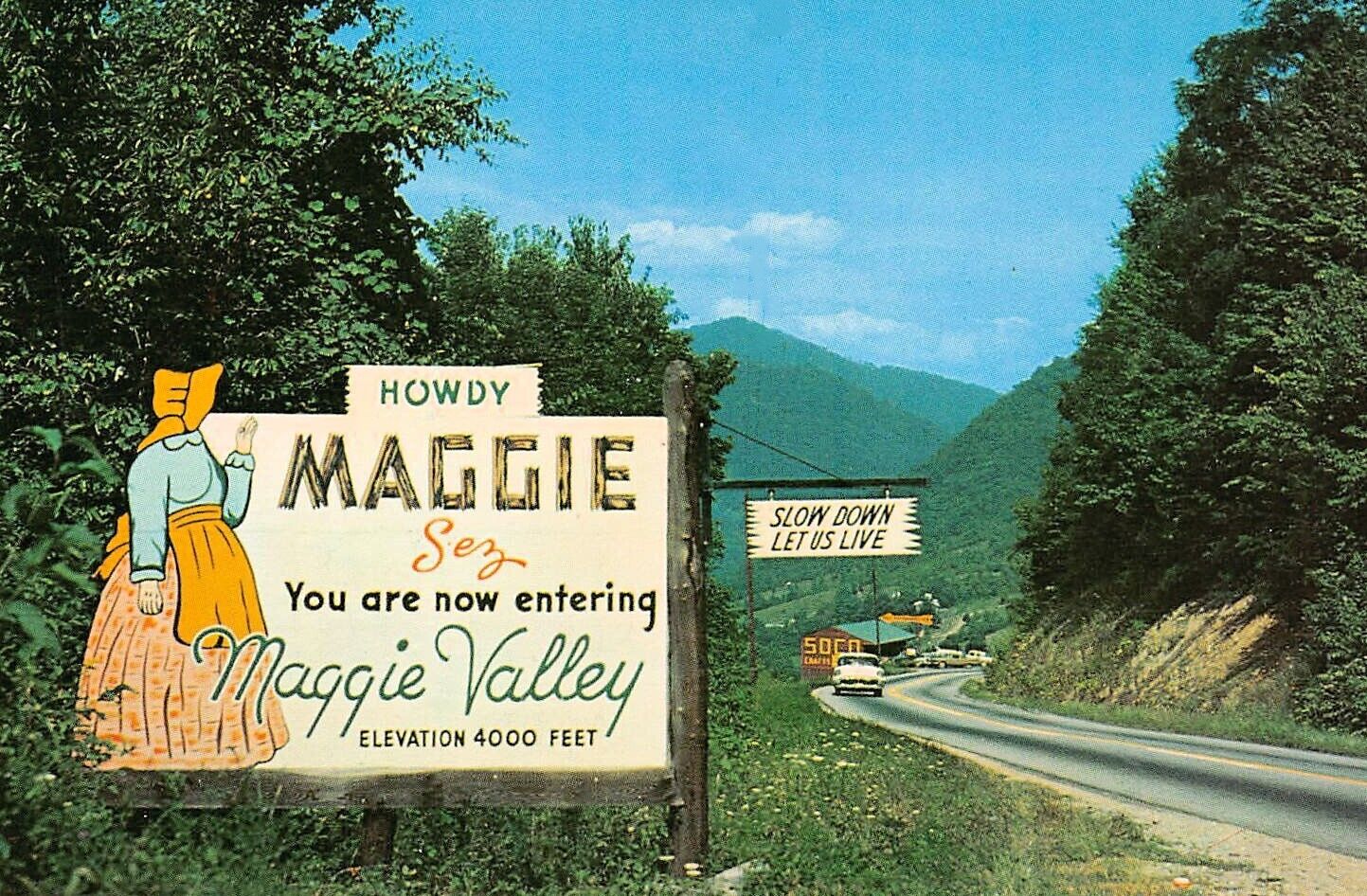 Maggie Valley NC Blue Ridge Mtns Pkwy Soco Gas Station Fridge Magnet 2\