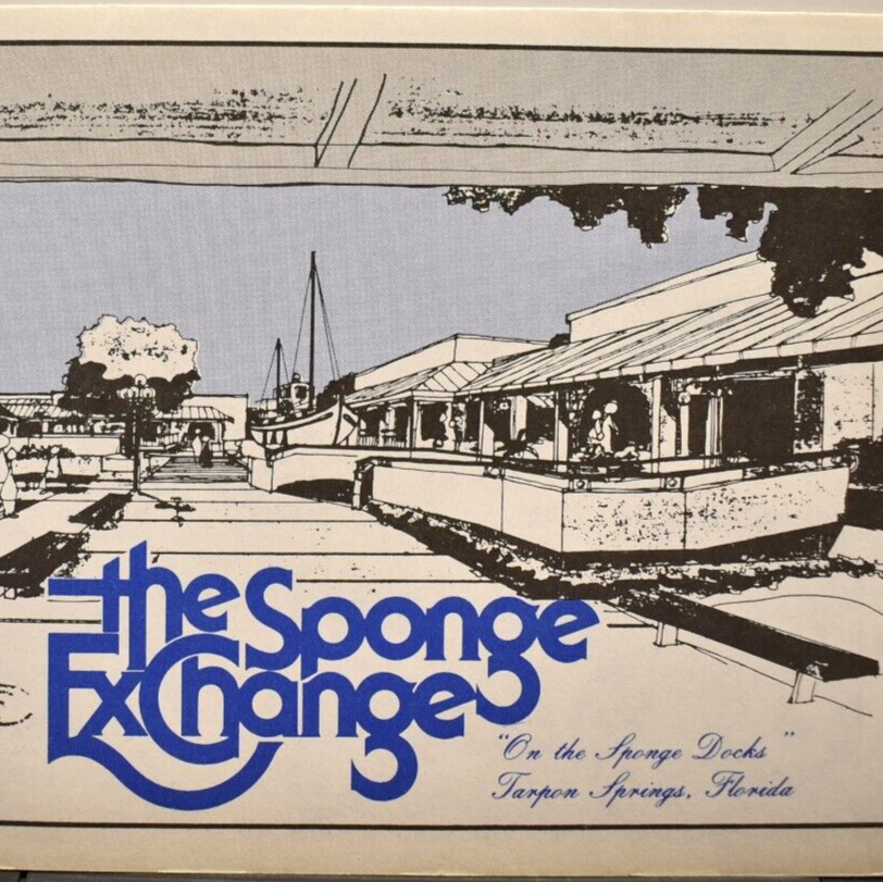 1980s The Sponge Exchange Docks Greek Eateries Booklet Tarpon Springs Florida