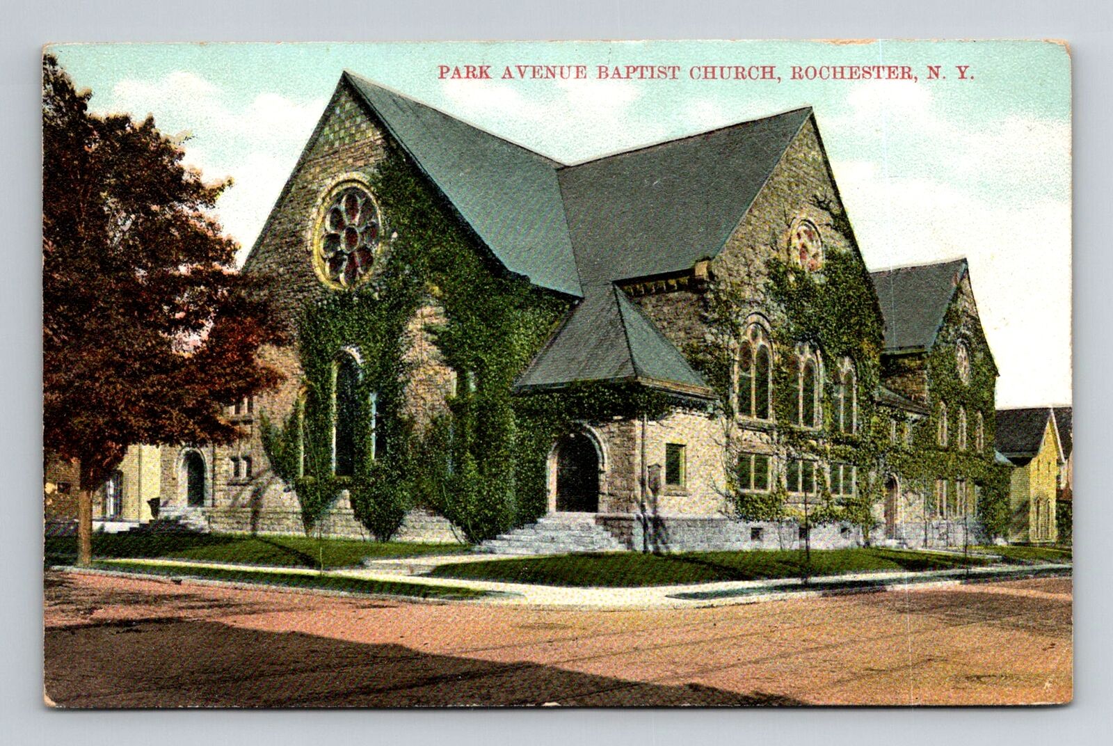 Rochester NY-New York, Park Ave Baptist Church, c1908 Vintage Postcard