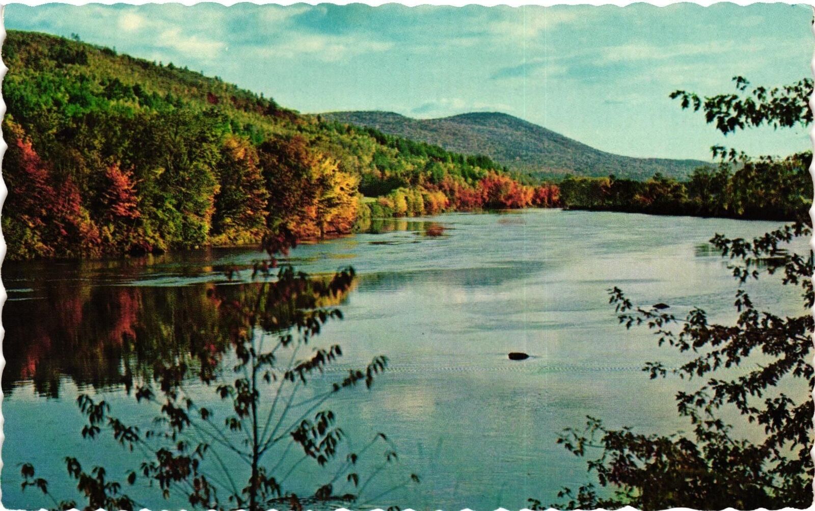 Vintage Postcard- ANDROSCOGGIN RIVER, RUMFORD POINT, ME. 1960s