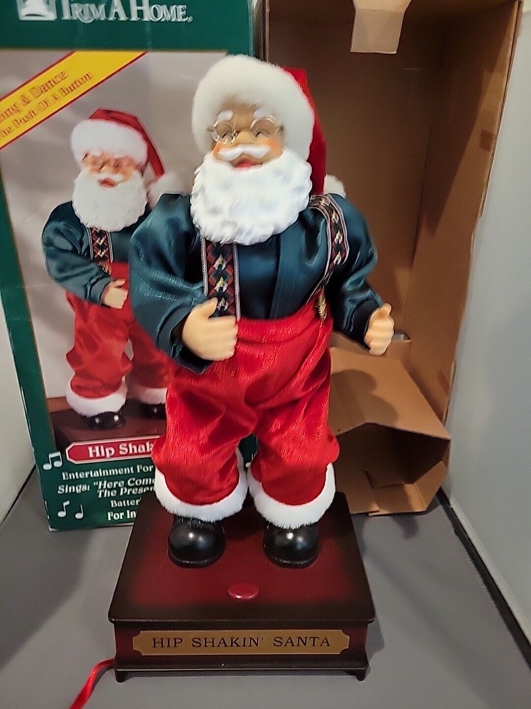 Trim A Home 14” Hip Shakin Santa Montionette Animated Motion Sound In Box Works