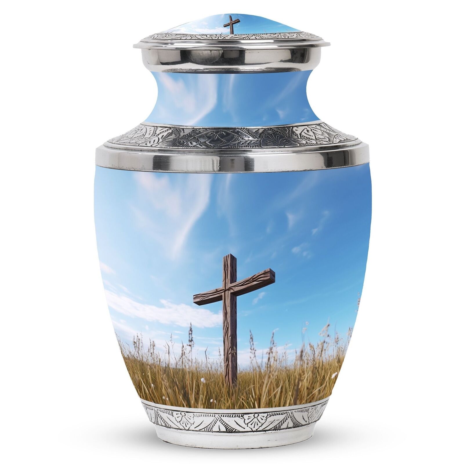 Cherished Resting Place: Jesus Christ Cross Cremation Urn