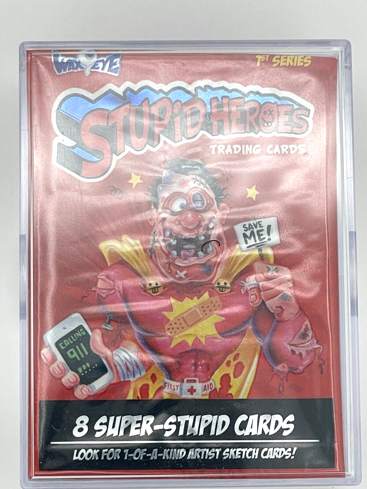 2014 Wax Eye Stupid Heroes Trading Card Complete 110 Base Set w/ Wrapper - Simko