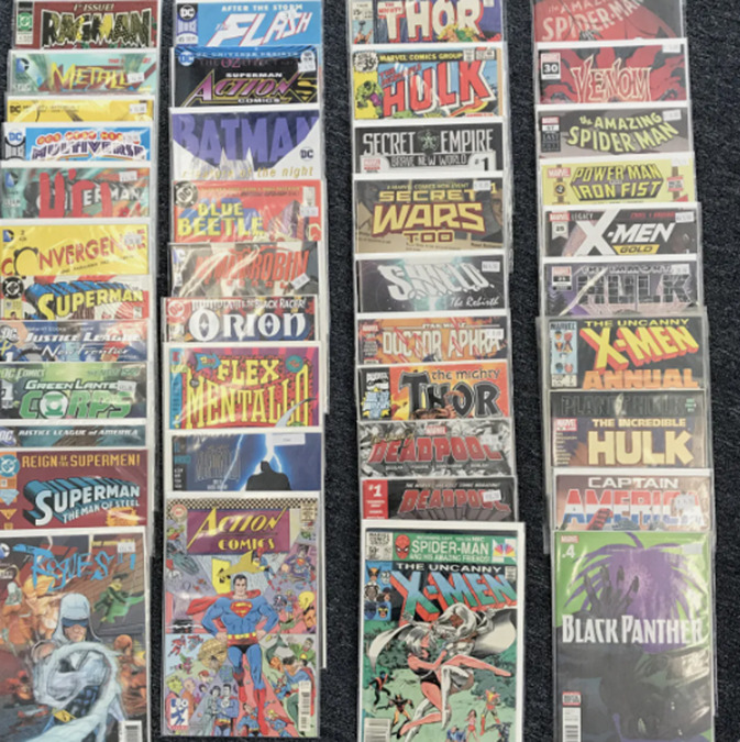 LOT OF (25) COMIC BOOKS. SOME SILVER AGE MAINLY MARVEL & DC  