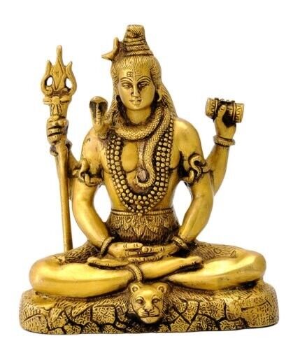 Handmade Brass Shiva Idol Statue Figurine Sculpture Indian Deity