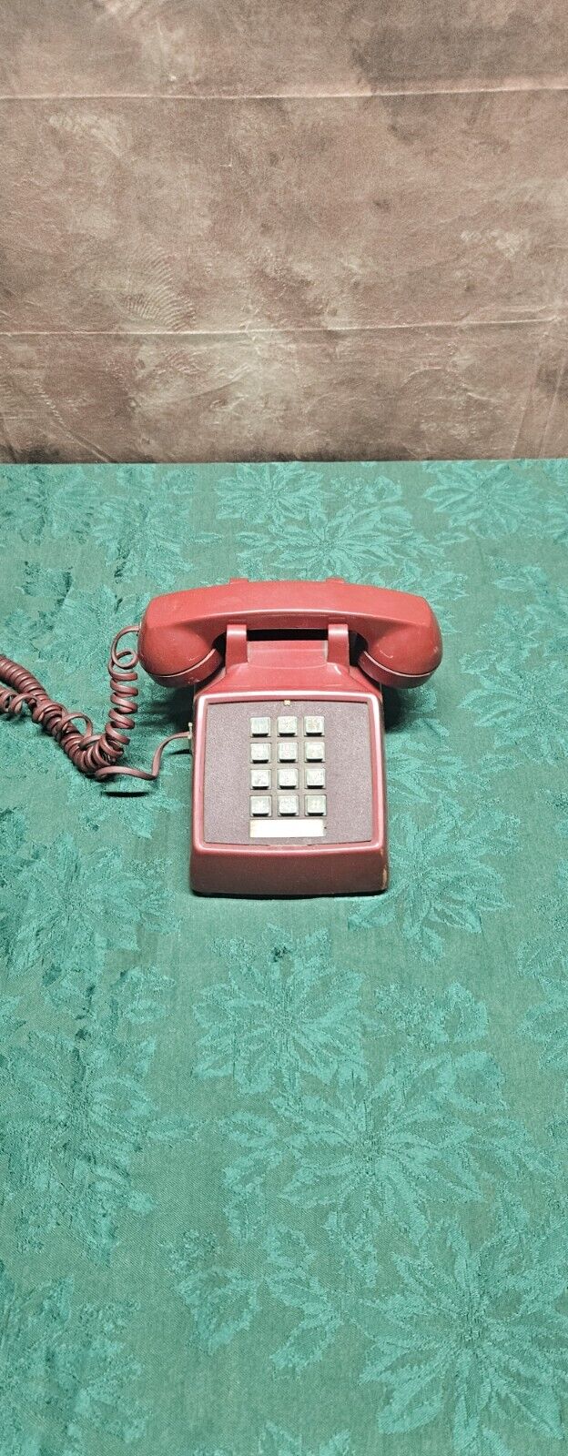 Vintage Bells System Red Push Button Telephone