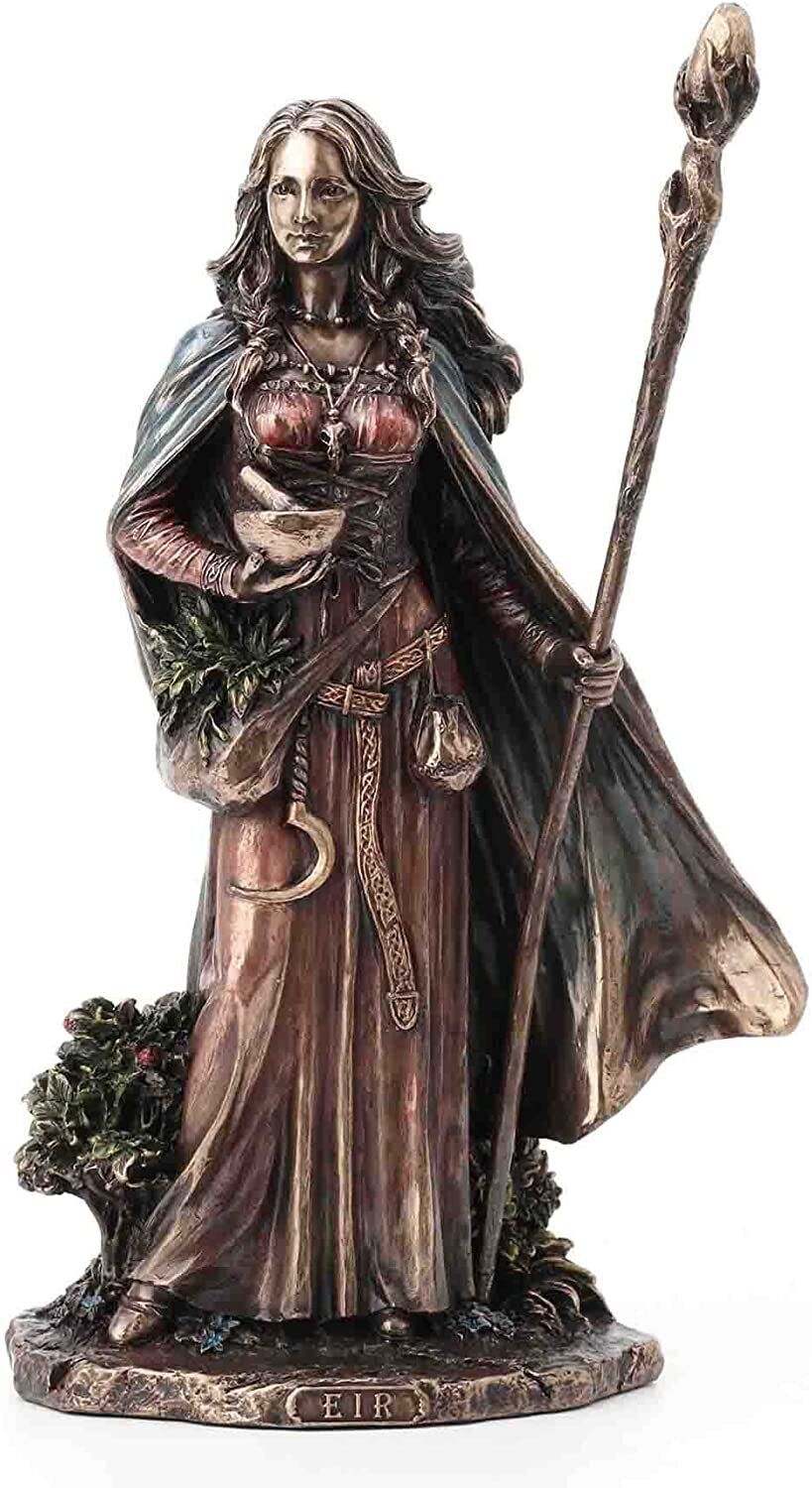 Veronese Design Norse Eir The Valkyrie of Protection Resin Statue Bronze Finish 