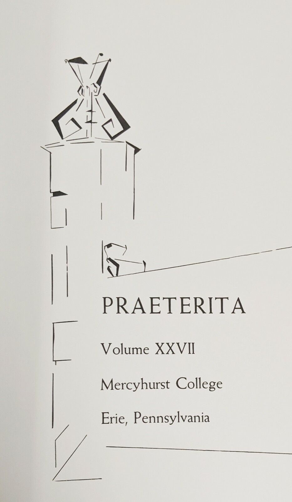 Vintage PRAETERITA 1963 Yearbook Mercyhurst College Erie Pennsylvania