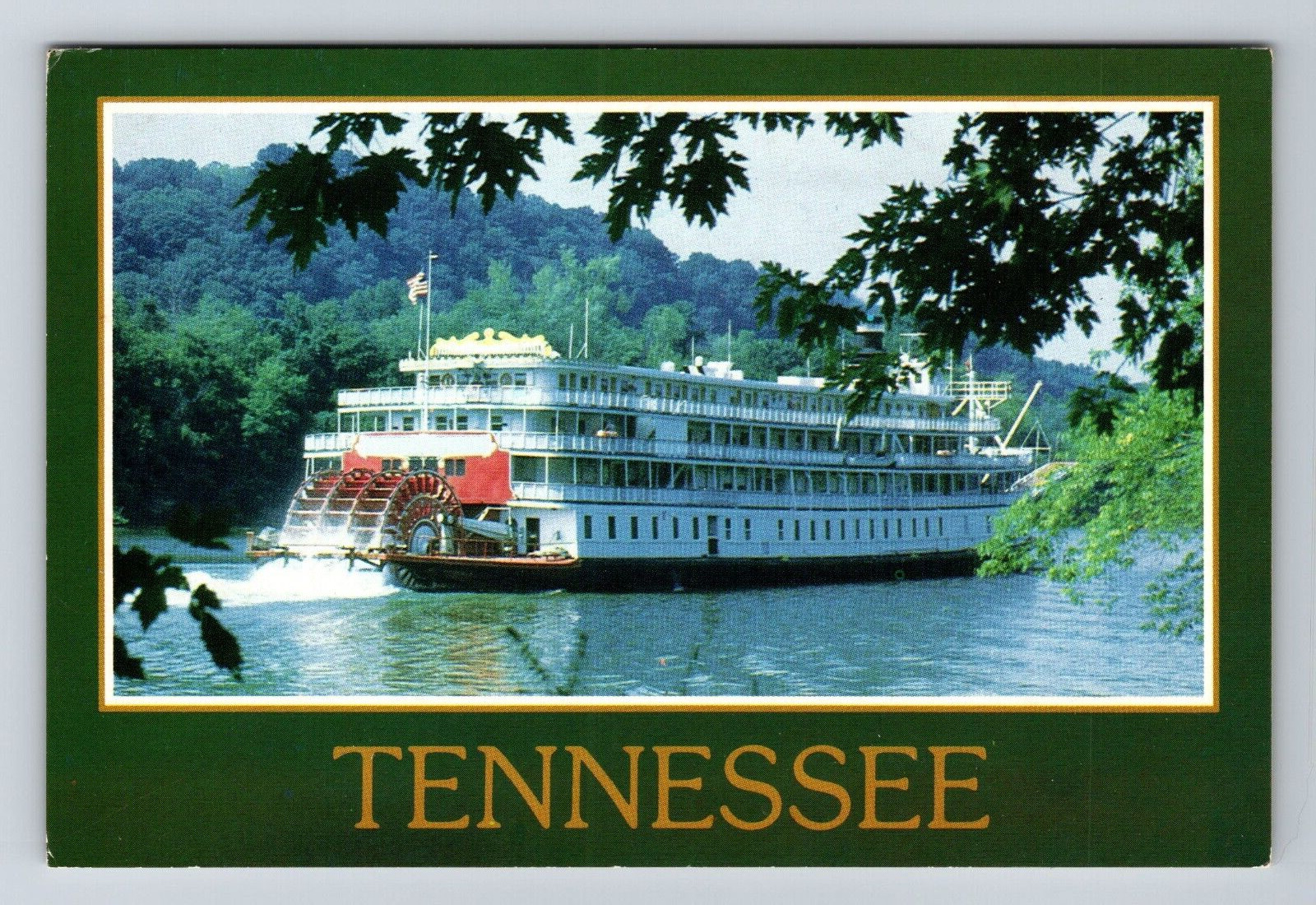 TENNESSEE riverboat steamboat paddle wheel postcard 6x4 unposted