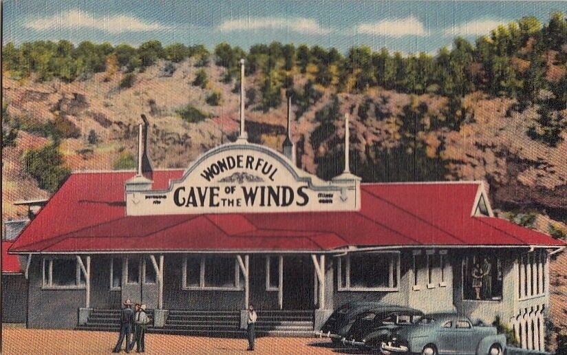 Postcard Entrance Cave of Winds Manitou Springs CO
