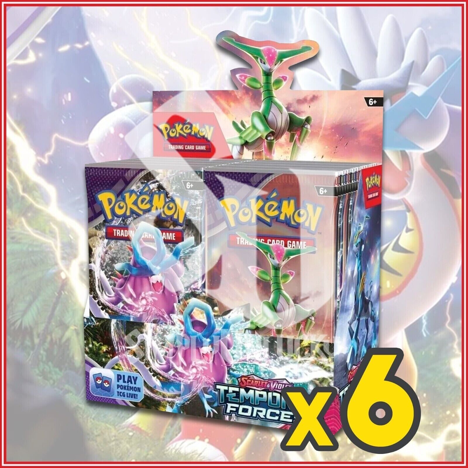 Pokemon TCG: Scarlet & Violet TEMPORAL FORCES BOOSTER CASE 6 Boxes 