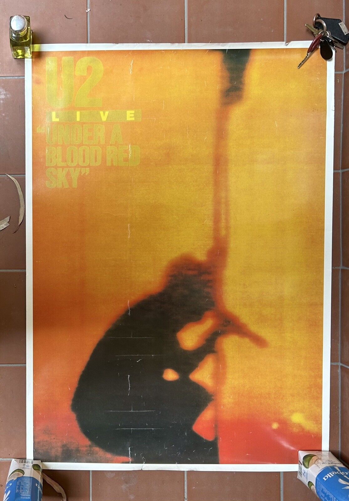 U2 Under A Blood Red Sky Vintage Poster Rare Collectible