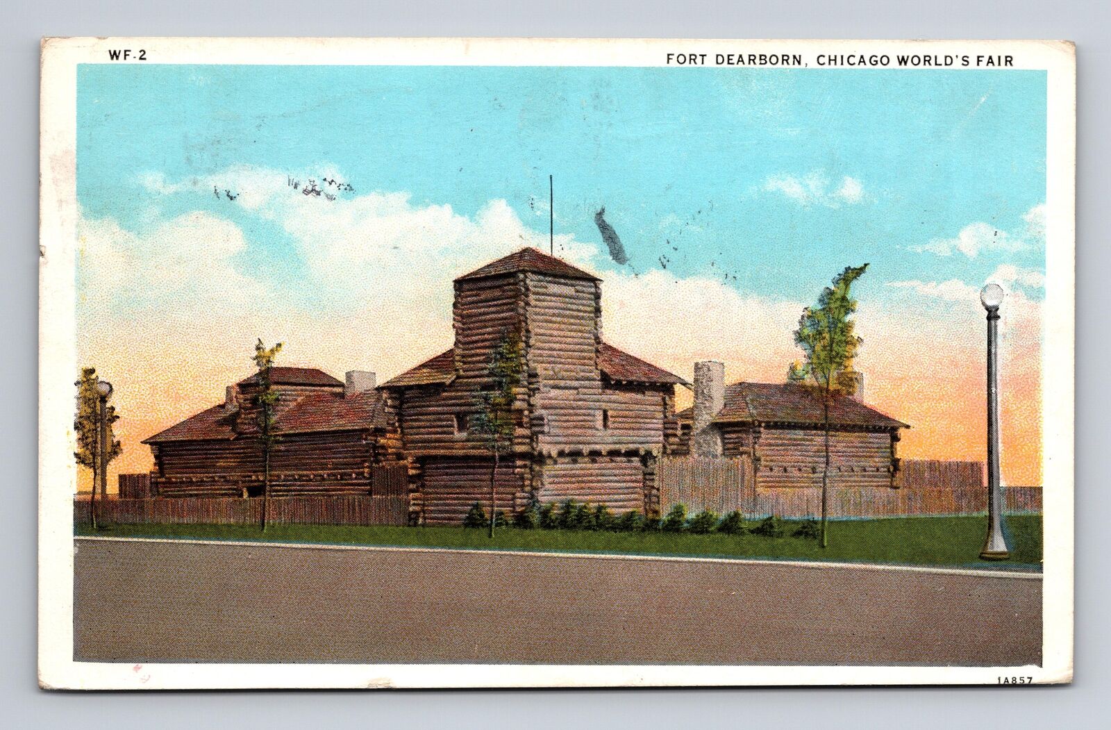 c1934 WB Postcard Chicago World\'s Fair Fort Dearborn IL Illinois