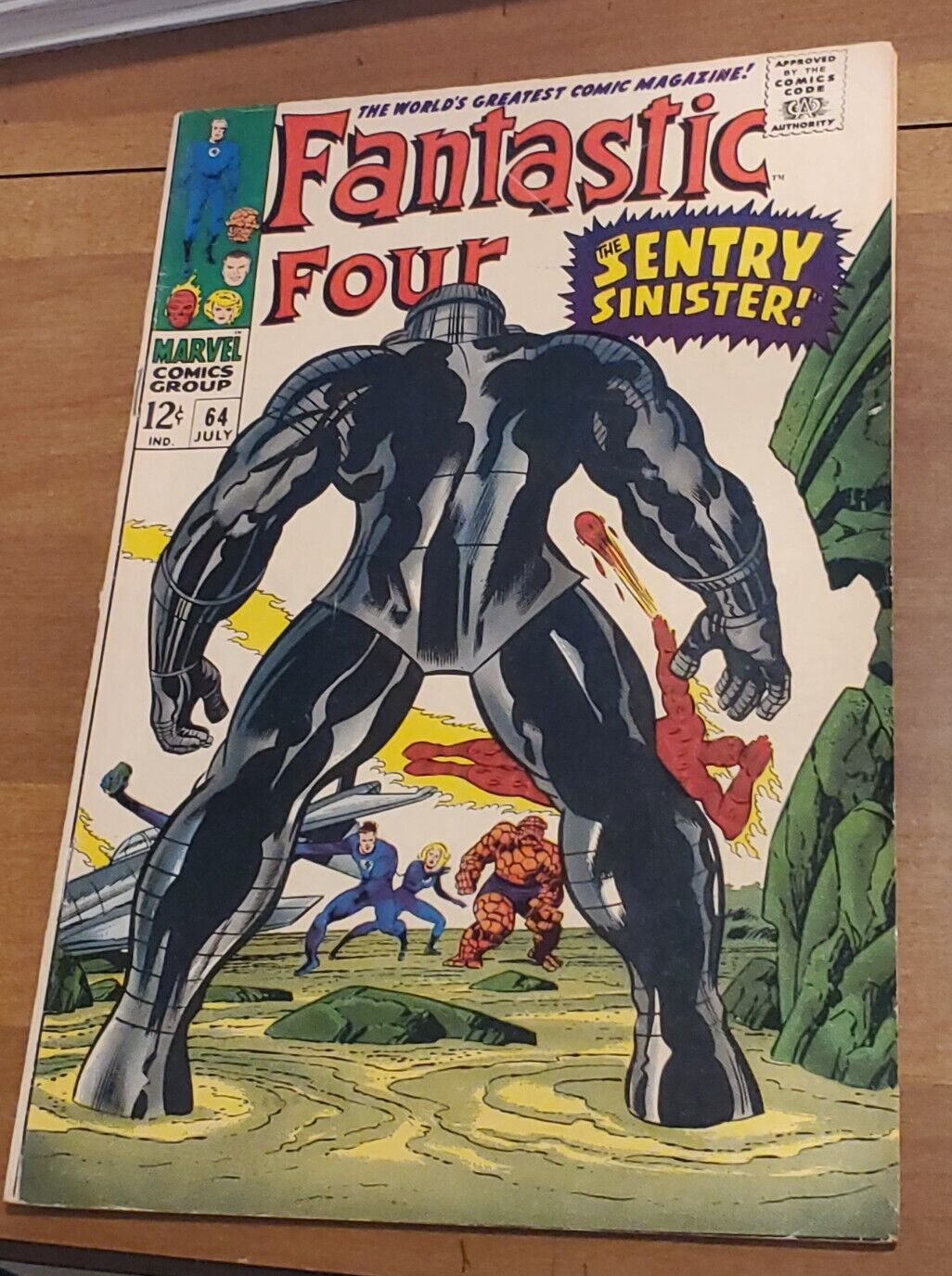 FANTASTIC FOUR #64 (1967) 1ST MENTION KREE 1ST APP KREE SENTRY NEED TO PAY RENT