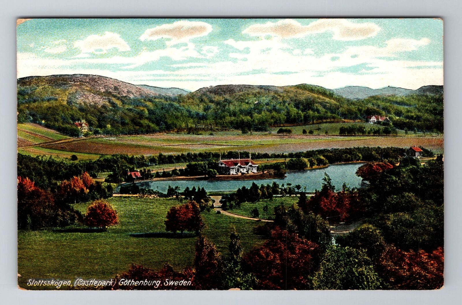 Gothenburg-Sweden, Castlepark, Slottsskogen, Vintage Souvenir Postcard