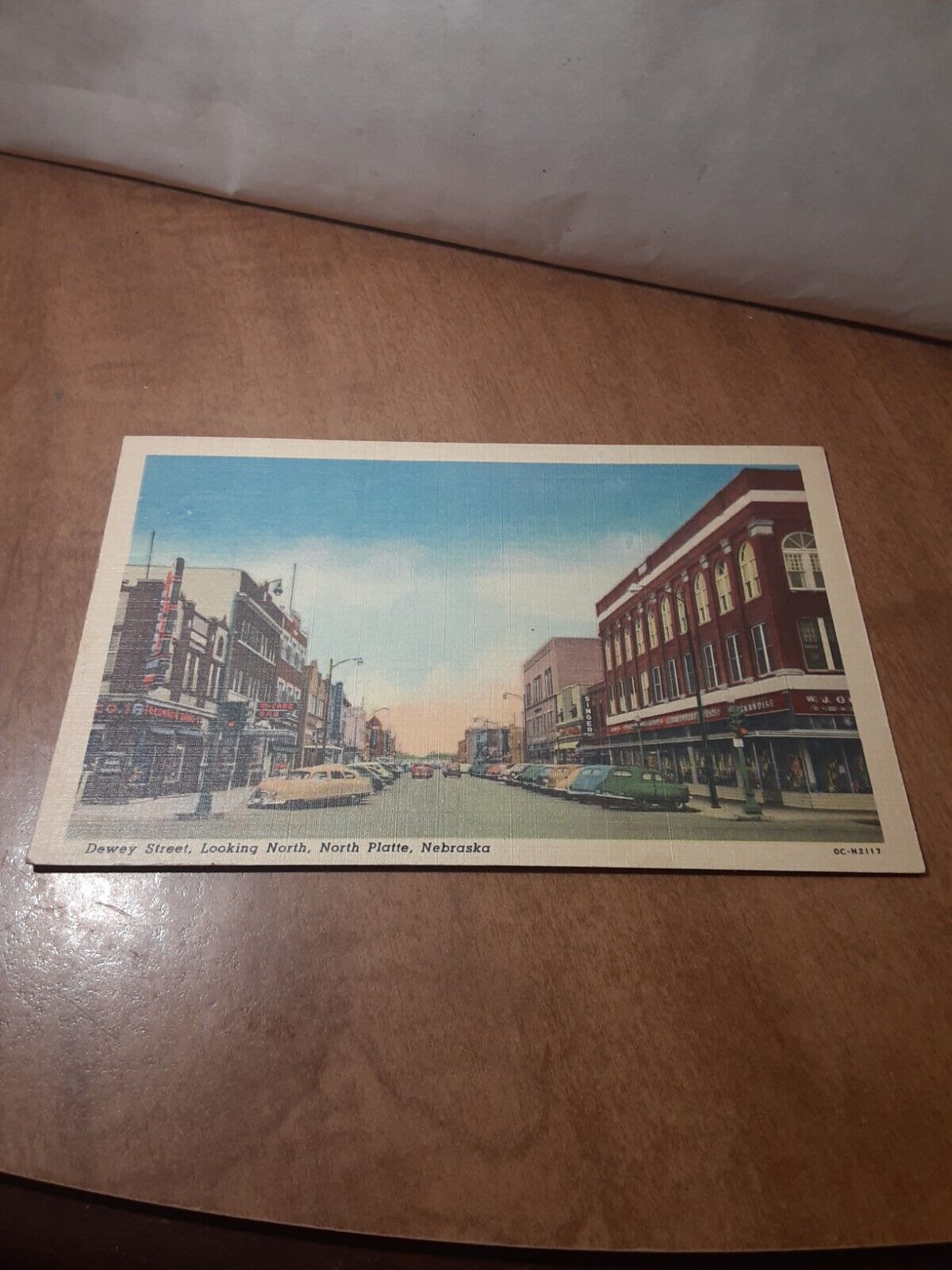  Dewey Street, Looking North in North Platte, Nebraska Unused Postcard