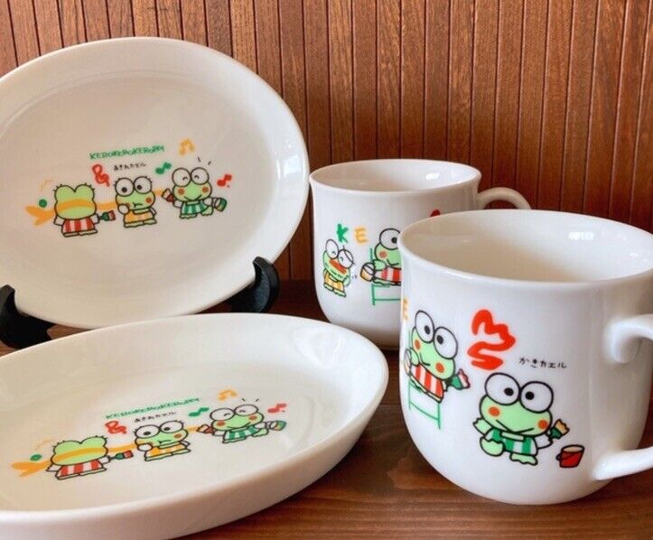 1990s Sanrio Keroppi set. Perfect for collectors of vintage Japanese merchandise