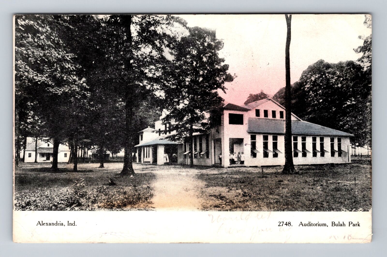 Alexandria IN-Indiana, Bulah Park Auditorium, Antique Vintage c1907 Postcard