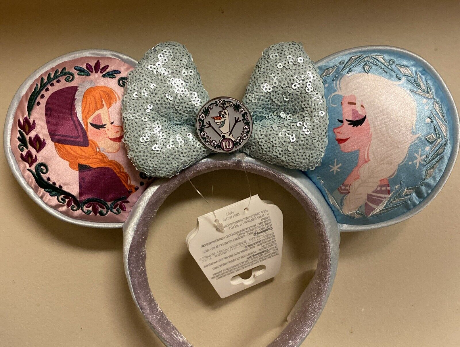 NEW Disney Frozen 10th Anniversary Anna Elsa Minnie Ears Headband - AUTHENTIC